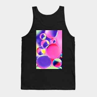 Colorful close up of oil drops in water Tank Top